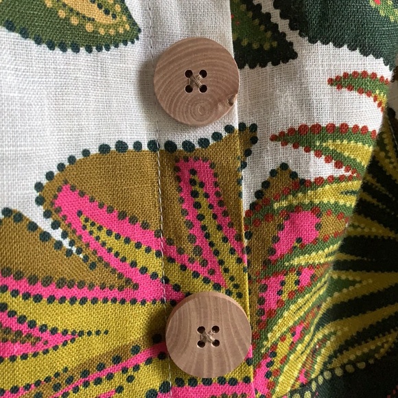 FARM RIO “Spotted leafs” utility linen mini dress - Picture 2 of 12